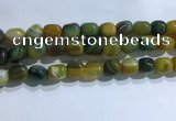 CNG8193 15.5 inches 10*14mm nuggets striped agate beads wholesale