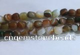 CNG8195 15.5 inches 10*14mm nuggets striped agate beads wholesale