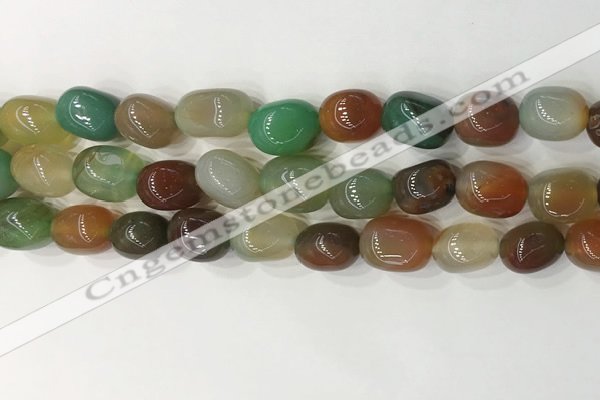 CNG8214 15.5 inches 12*16mm nuggets agate beads wholesale