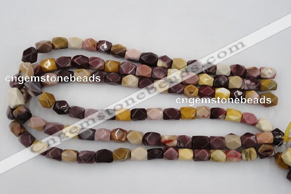 CNG823 15.5 inches 9*12mm faceted nuggets mookaite gemstone beads