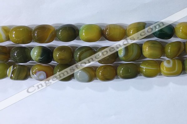 CNG8236 15.5 inches 12*16mm nuggets striped agate beads wholesale