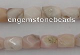 CNG824 15.5 inches 9*12mm faceted nuggets pink opal gemstone beads