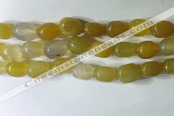 CNG8245 15.5 inches 13*18mm nuggets agate beads wholesale