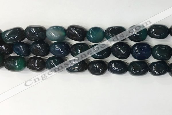 CNG8256 15.5 inches 13*18mm nuggets agate beads wholesale