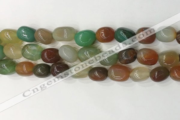 CNG8257 15.5 inches 13*18mm nuggets agate beads wholesale