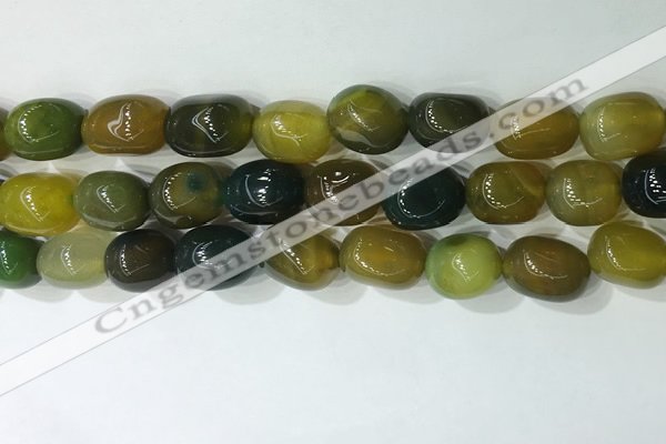 CNG8258 15.5 inches 13*18mm nuggets agate beads wholesale