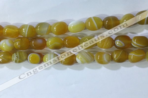 CNG8265 15.5 inches 13*18mm nuggets striped agate beads wholesale