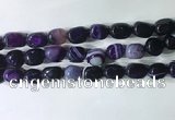 CNG8267 15.5 inches 13*18mm nuggets striped agate beads wholesale