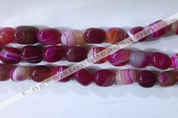 CNG8268 15.5 inches 13*18mm nuggets striped agate beads wholesale