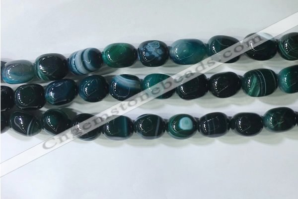 CNG8274 15.5 inches 13*18mm nuggets striped agate beads wholesale