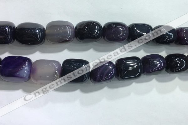 CNG8291 15.5 inches 15*20mm nuggets agate beads wholesale