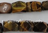 CNG831 15.5 inches 13*18mm faceted nuggets yellow tiger eye beads