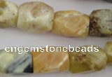 CNG832 15.5 inches 13*18mm faceted nuggets yellow opal beads