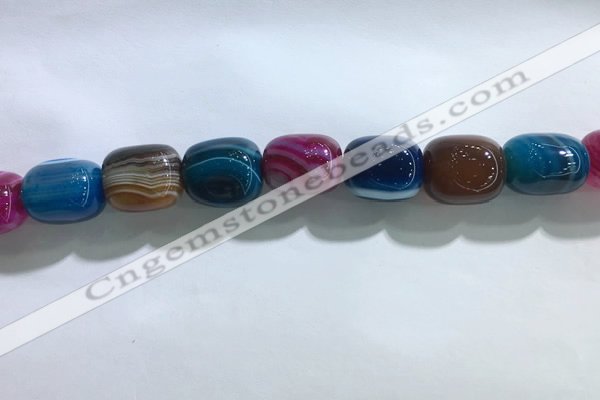 CNG8320 15.5 inches 15*20mm nuggets striped agate beads wholesale