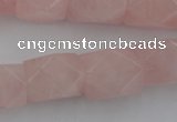 CNG833 15.5 inches 13*18mm faceted nuggets rose quartz beads