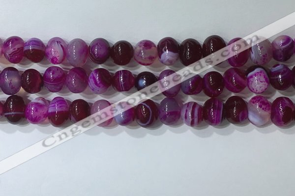 CNG8345 15.5 inches 10*12mm nuggets striped agate beads wholesale