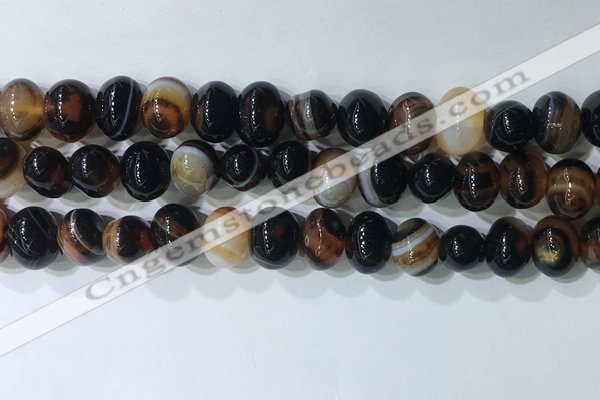 CNG8352 15.5 inches 10*12mm nuggets striped agate beads wholesale