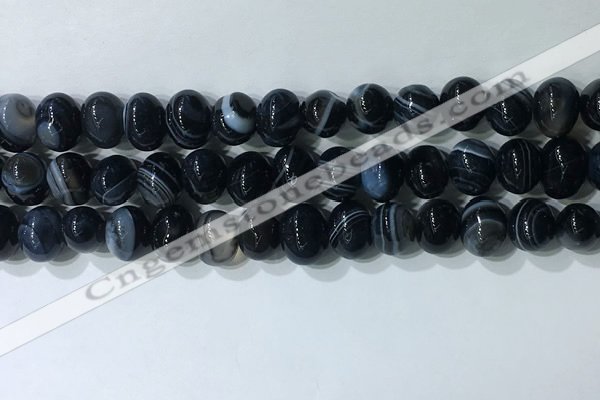 CNG8353 15.5 inches 10*12mm nuggets striped agate beads wholesale