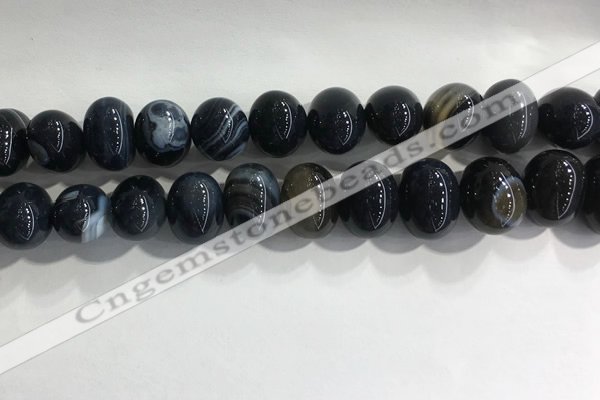 CNG8390 15.5 inches 12*16mm nuggets striped agate beads wholesale