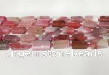 CNG8395 15.5 inches 8*18mm - 10*25mm freeform agate beads