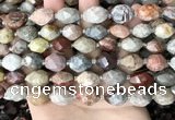 CNG8526 15.5 inches 10*14mm - 12*16mm faceted nuggets fossil coral beads