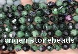 CNG8529 15.5 inches 9*10mm faceted nuggets ruby zoisite beads