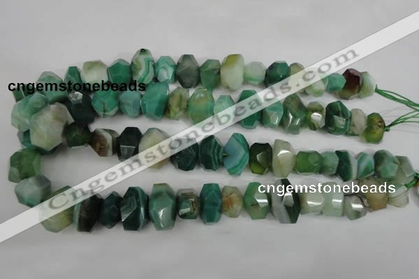 CNG853 15.5 inches 12*18mm – 13*22mm faceted nuggets agate beads