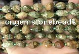 CNG8539 15.5 inches 8*10mm - 9*13mm faceted nuggets rhyolite beads