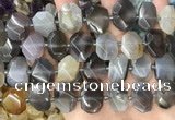 CNG8551 15.5 inches 13*18mm - 15*25mm faceted freeform grey agate beads