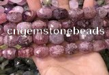 CNG8565 12*16mm - 15*20mm faceted nuggets strawberry quartz beads