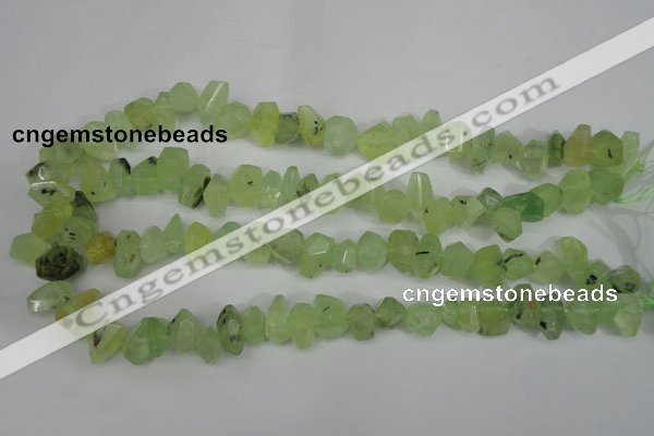 CNG858 15.5 inches 11*15mm faceted nuggets prehnite beads wholesale