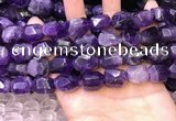 CNG8581 13*18mm - 15*20mm faceted nuggets amethyst beads