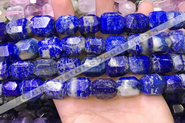 CNG8585 13*18mm - 15*20mm faceted nuggets lapis lazuli beads
