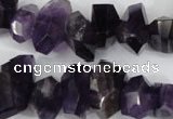 CNG859 15.5 inches 10*14mm – 12*20mm faceted nuggets amethyst beads