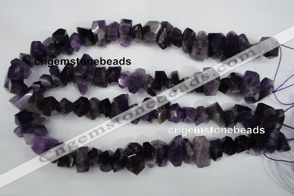 CNG859 15.5 inches 10*14mm – 12*20mm faceted nuggets amethyst beads