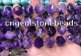 CNG8593 12*16mm - 13*18mm faceted nuggets amethyst beads