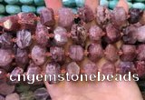 CNG8594 12*16mm - 13*18mm faceted nuggets strawberry quartz beads