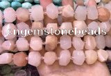 CNG8595 12*16mm - 13*18mm faceted nuggets pink aventurine beads