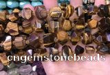 CNG8597 12*16mm - 13*18mm faceted nuggets yellow tiger eye beads