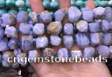 CNG8599 12*16mm - 13*18mm faceted nuggets blue lace agate beads