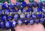 CNG8601 12*16mm - 13*18mm faceted nuggets lapis lazuli beads