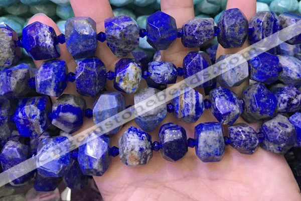 CNG8601 12*16mm - 13*18mm faceted nuggets lapis lazuli beads