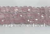 CNG8611 10*13mm - 12*16mm faceted freeform rose quartz beads