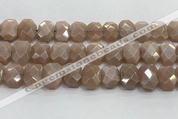 CNG8616 10*13mm - 12*16mm faceted freeform moonstone beads