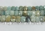 CNG8618 10*13mm - 12*16mm faceted freeform amazonite beads