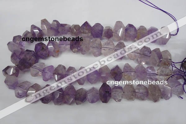 CNG862 15.5 inches 12*18mm – 14*23mm faceted nuggets amethyst beads