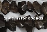 CNG866 15.5 inches 8*12mm – 14*22mm faceted nuggets smoky quartz beads