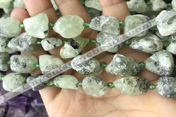 CNG8664 12*16mm - 18*25mm nuggets green rutilated quartz beads