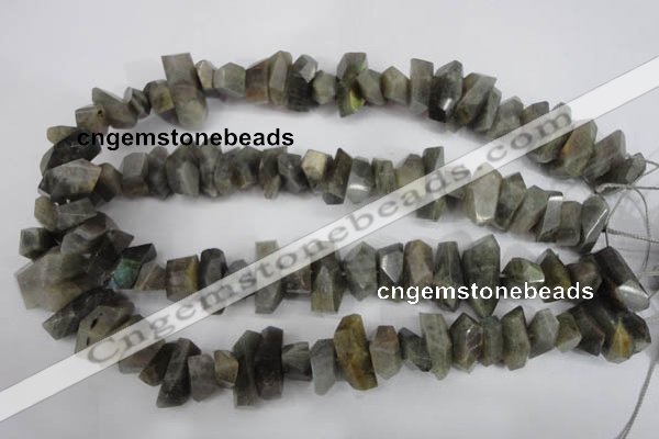 CNG867 15.5 inches 8*15mm – 13*24mm faceted nuggets labradorite beads