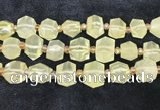 CNG8673 12*20mm - 20*33mm faceted nuggets lemon quartz beads